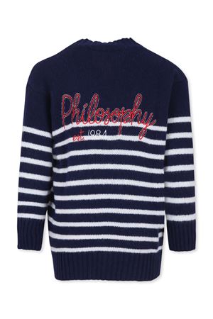 cardigan in lana blu PHILOSOPHY KIDS | PFMA050CFL033D390.